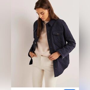 Boden Woman’s Quilted Navy Jersey Shacket